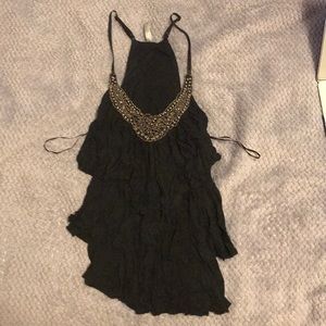 Black Foreign Exchange (Avec) Shirt with Beading